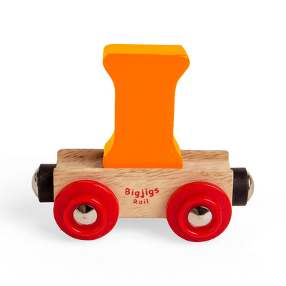 Bigjigs Rail Name Letter I Wooden Train Carriage