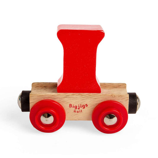 Bigjigs Rail Name Letter I Wooden Train Carriage