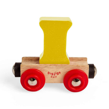Bigjigs Rail Name Letter I Wooden Train Carriage