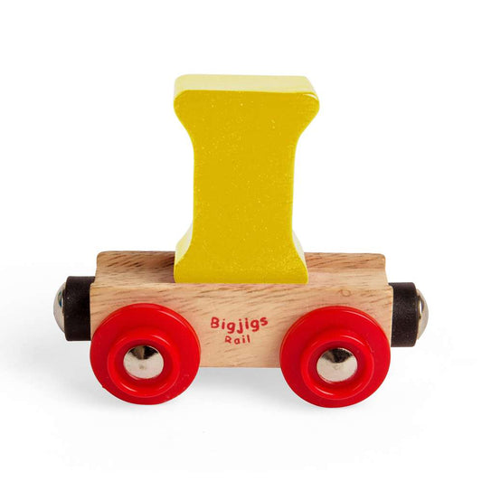 Bigjigs Rail Name Letter I Wooden Train Carriage