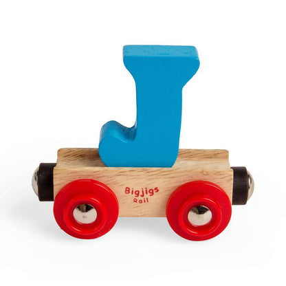 Bigjigs Rail Name Letter J Wooden Train Carriage
