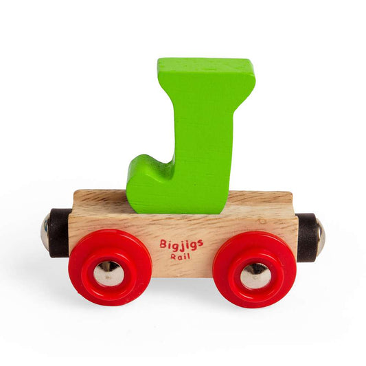 Bigjigs Rail Name Letter J Wooden Train Carriage