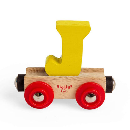 Bigjigs Rail Name Letter J Wooden Train Carriage
