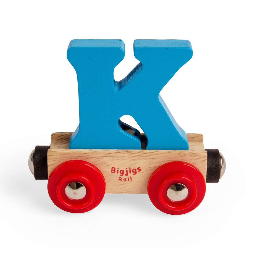 Bigjigs Rail Name Letter K Wooden Train Carriage