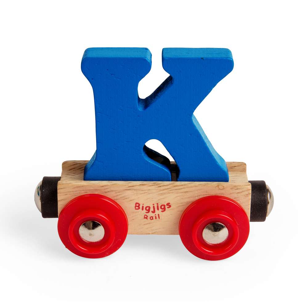 Bigjigs Rail Name Letter K Wooden Train Carriage