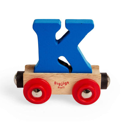 Bigjigs Rail Name Letter K Wooden Train Carriage