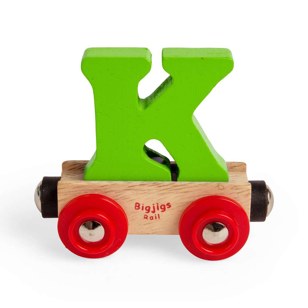 Bigjigs Rail Name Letter K Wooden Train Carriage