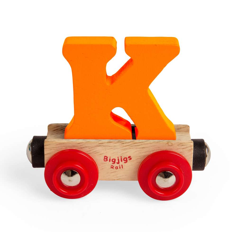 Bigjigs Rail Name Letter K Wooden Train Carriage