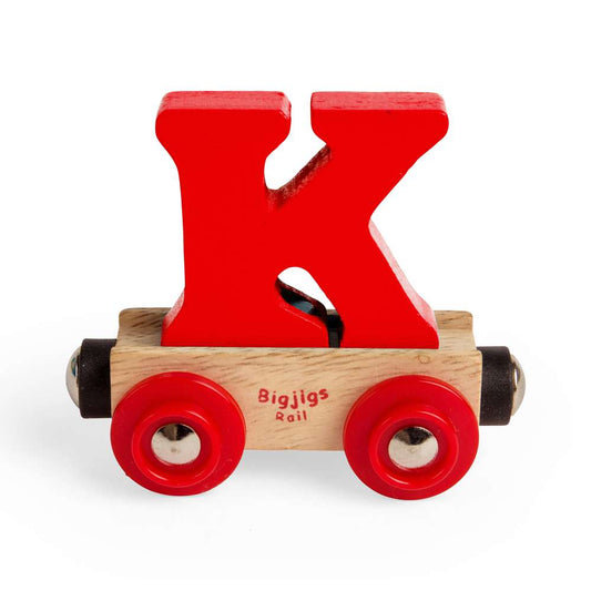 Bigjigs Rail Name Letter K Wooden Train Carriage