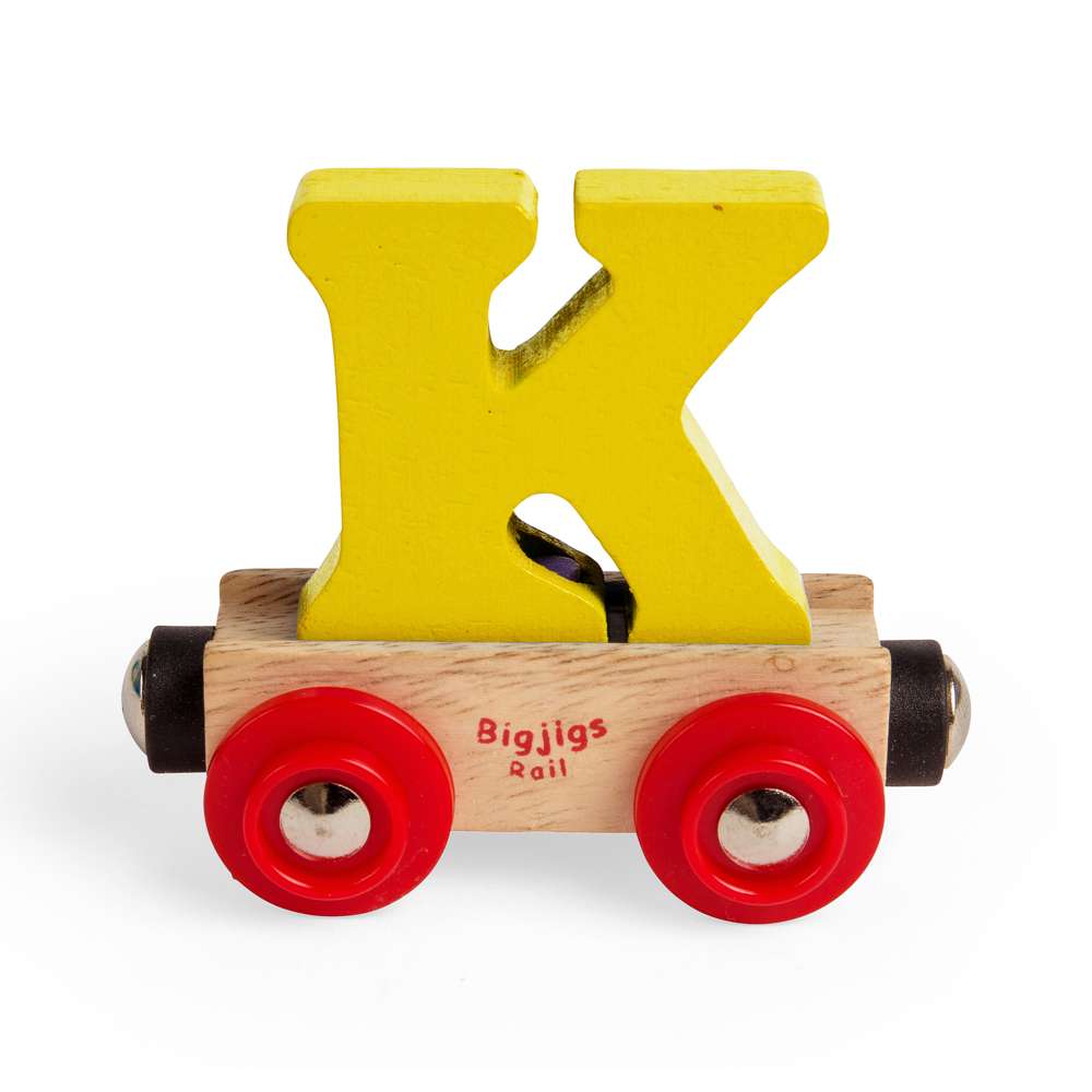 Bigjigs Rail Name Letter K Wooden Train Carriage