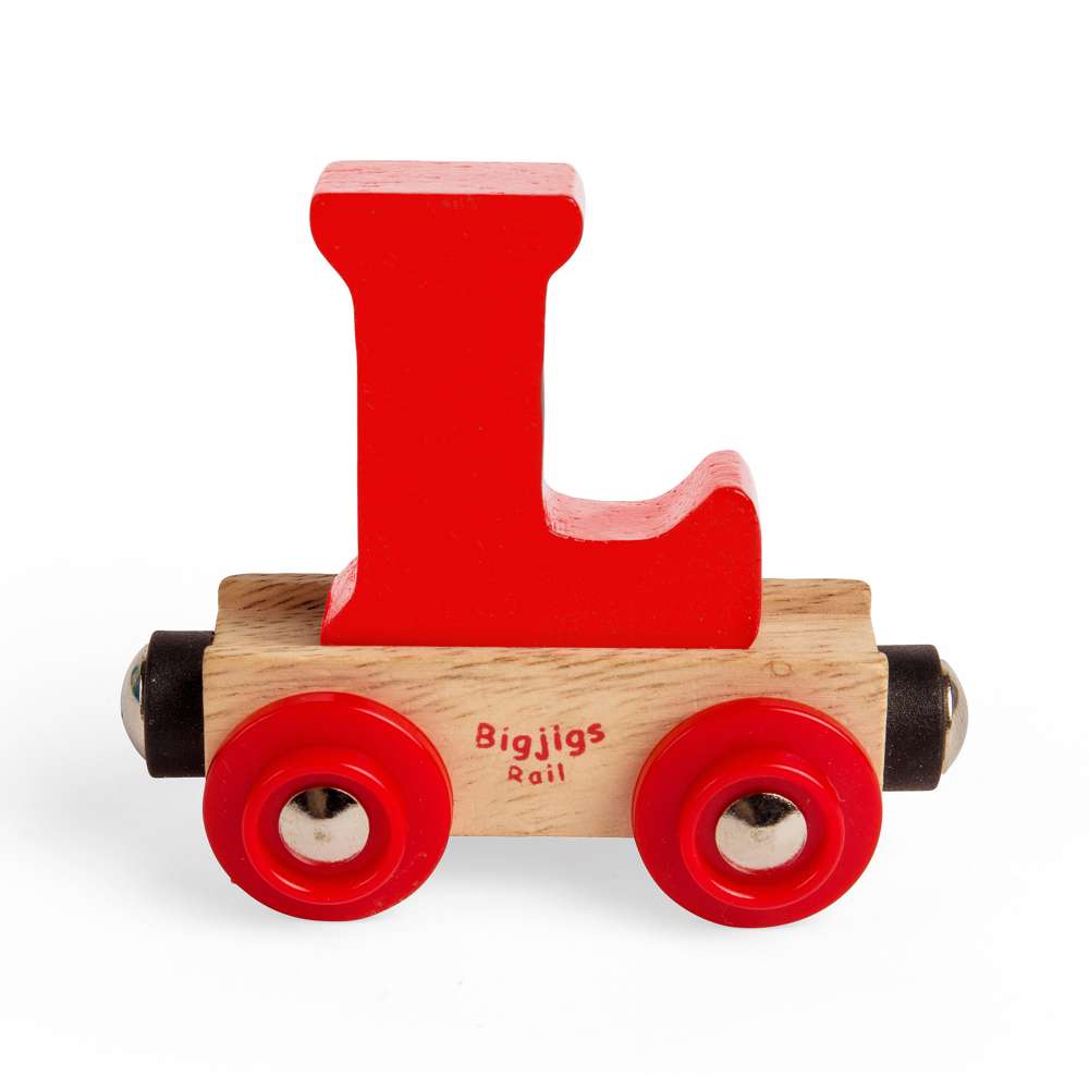 Bigjigs Rail Name Letters L Wooden Train Accessory