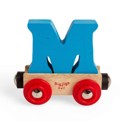 Bigjigs Rail Name Letters M Wooden Train Accessory