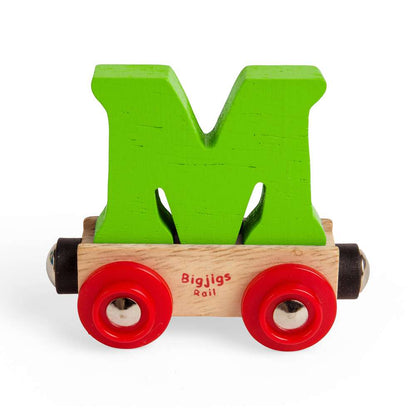 Bigjigs Rail Name Letters M Wooden Train Accessory