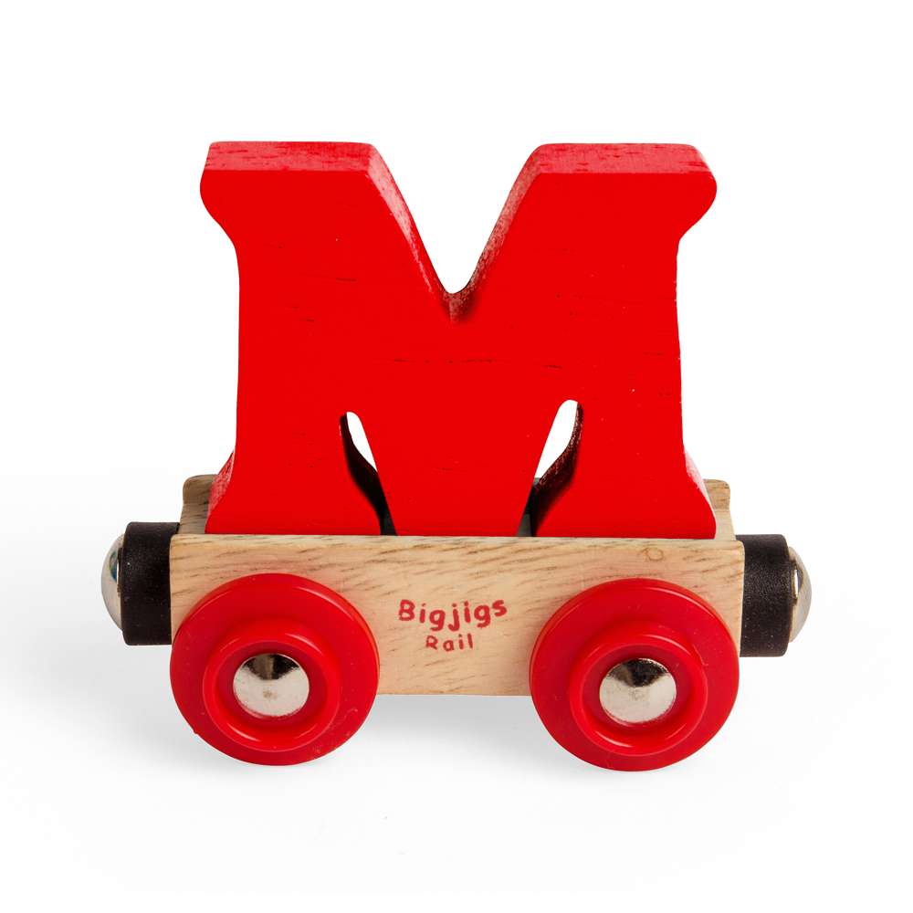 Bigjigs Rail Name Letters M Wooden Train Accessory