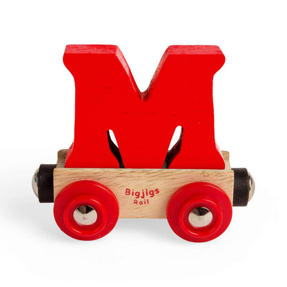 Bigjigs Rail Name Letters M Wooden Train Accessory