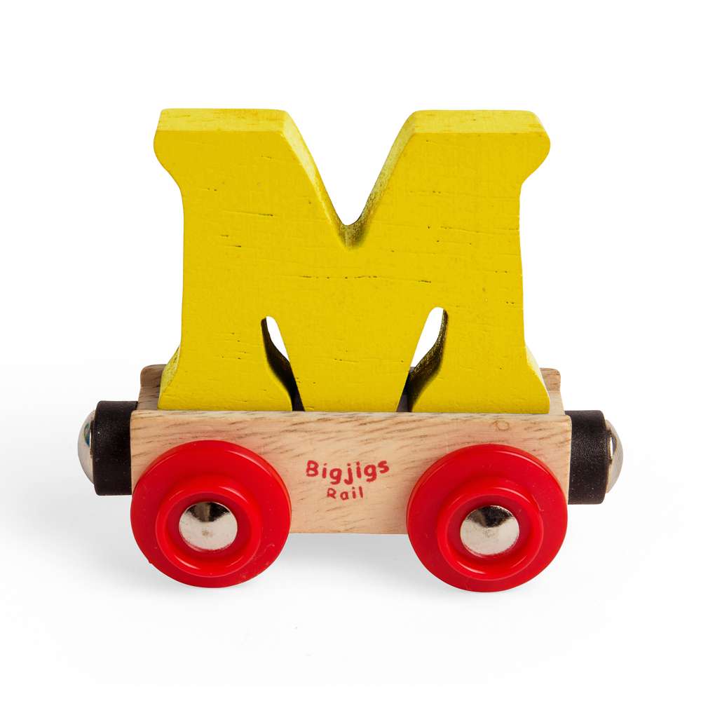 Bigjigs Rail Name Letters M Wooden Train Accessory