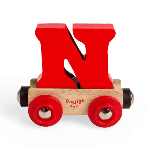 Bigjigs Rail Name Letter N Wooden Train Accessory