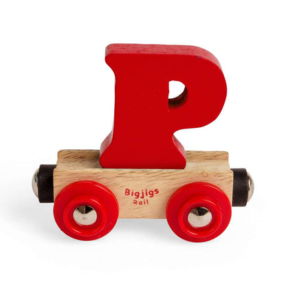Bigjigs Rail Name Letter P Wooden Train Accessory