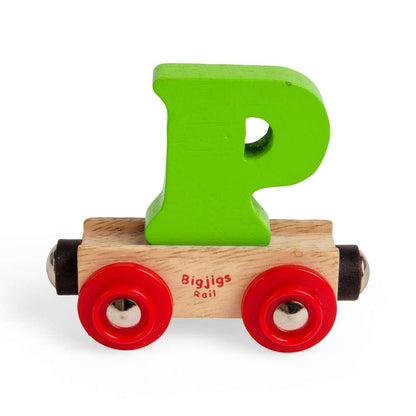 Bigjigs Rail Name Letter P Wooden Train Accessory