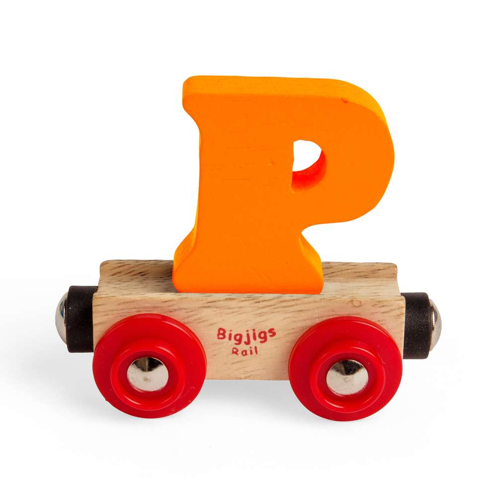Bigjigs Rail Name Letter P Wooden Train Accessory