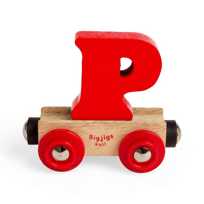 Bigjigs Rail Name Letter P Wooden Train Accessory