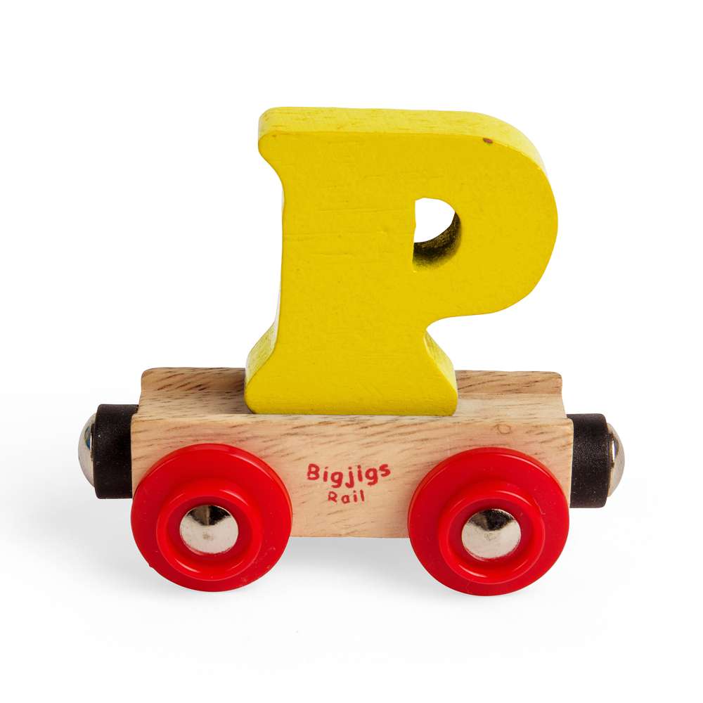 Bigjigs Rail Name Letter P Wooden Train Accessory