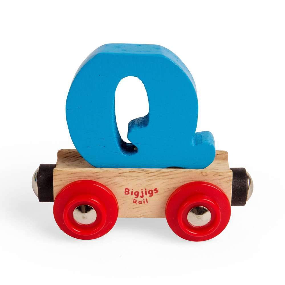 Bigjigs Rail Name Letters Q Wooden Train Accessory