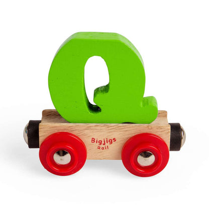 Bigjigs Rail Name Letters Q Wooden Train Accessory