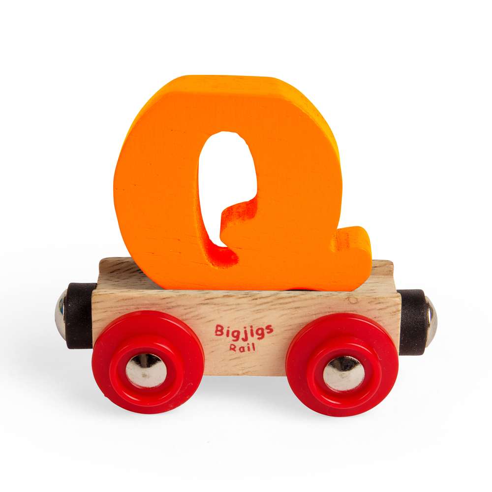 Bigjigs Rail Name Letters Q Wooden Train Accessory