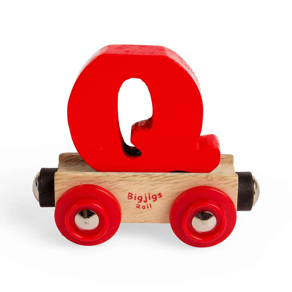 Bigjigs Rail Name Letters Q Wooden Train Accessory