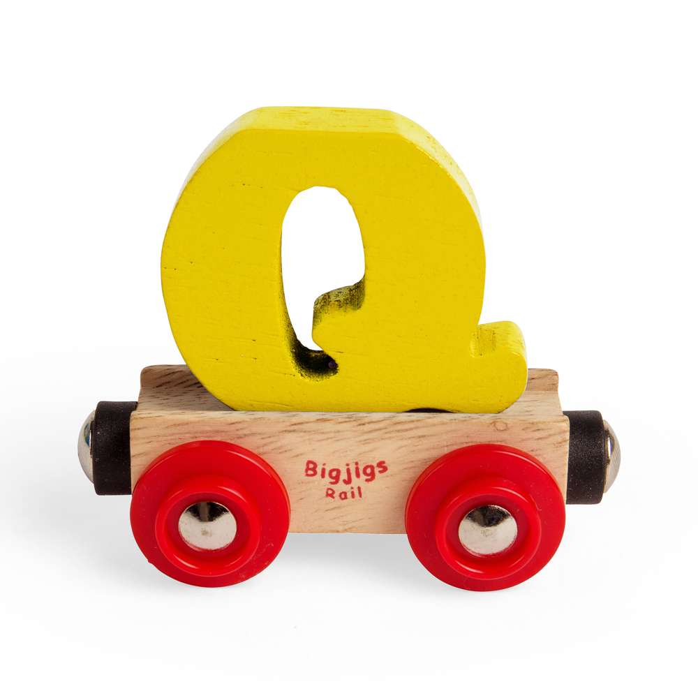 Bigjigs Rail Name Letters Q Wooden Train Accessory