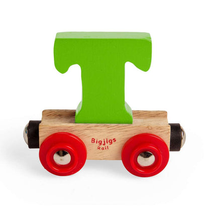 Bigjigs Rail Name Letters T Wooden Train Accessory