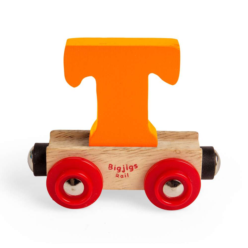 Bigjigs Rail Name Letters T Wooden Train Accessory