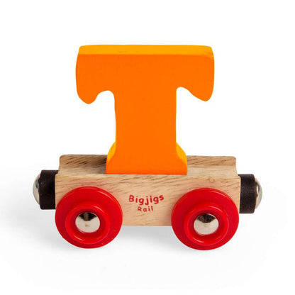Bigjigs Rail Name Letters T Wooden Train Accessory