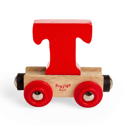 Bigjigs Rail Name Letters T Wooden Train Accessory