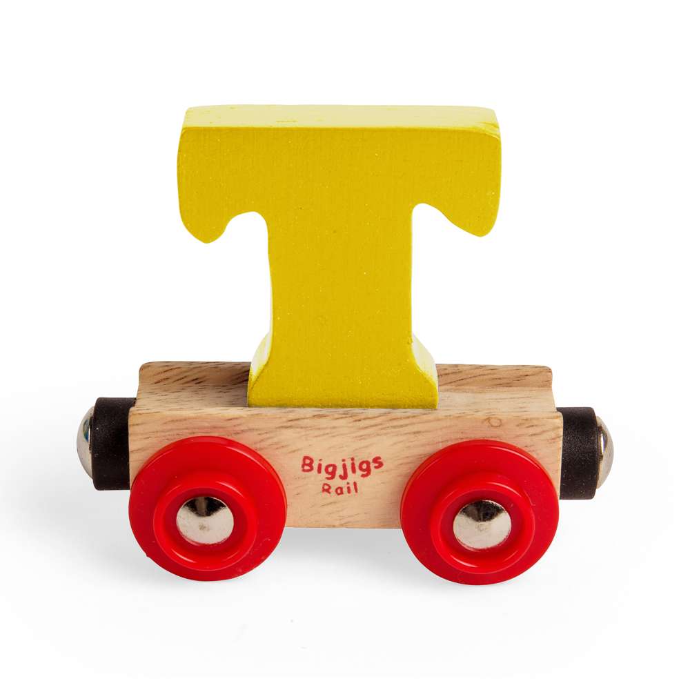 Bigjigs Rail Name Letters T Wooden Train Accessory