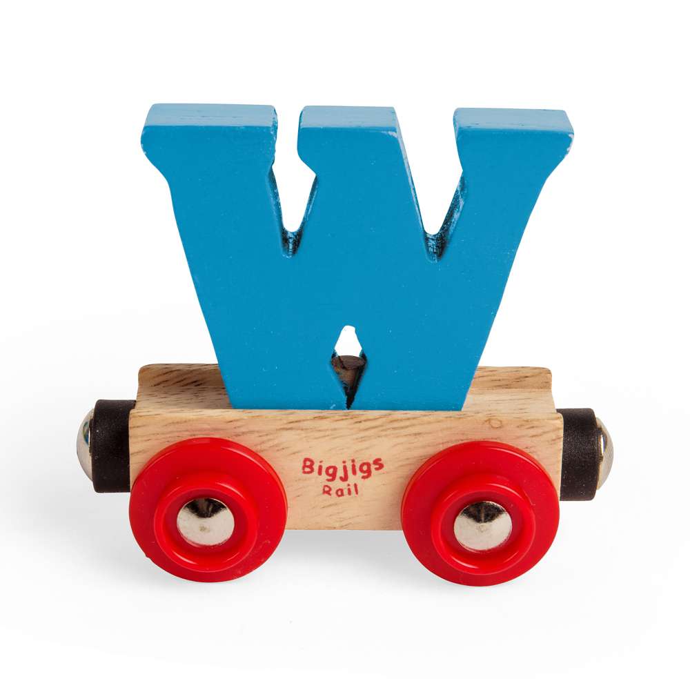 Bigjigs Rail Name Letter W Wooden Train Accessory