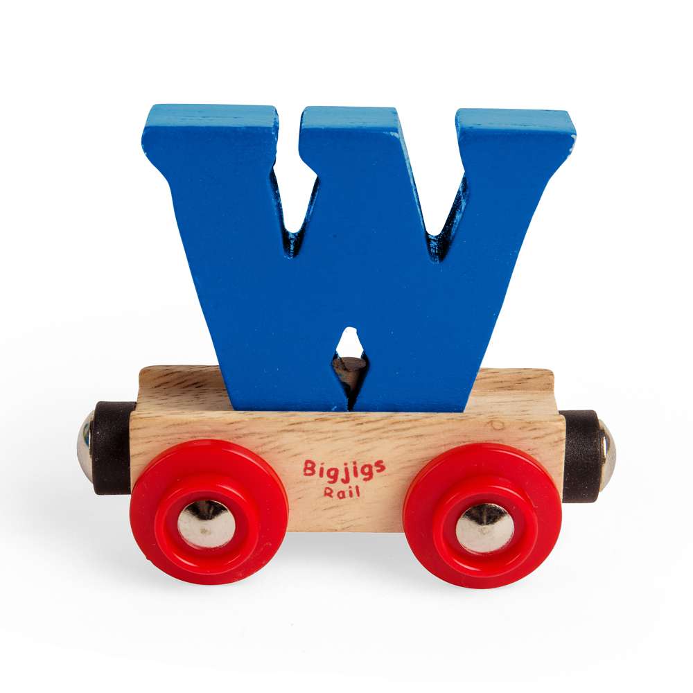 Bigjigs Rail Name Letter W Wooden Train Accessory