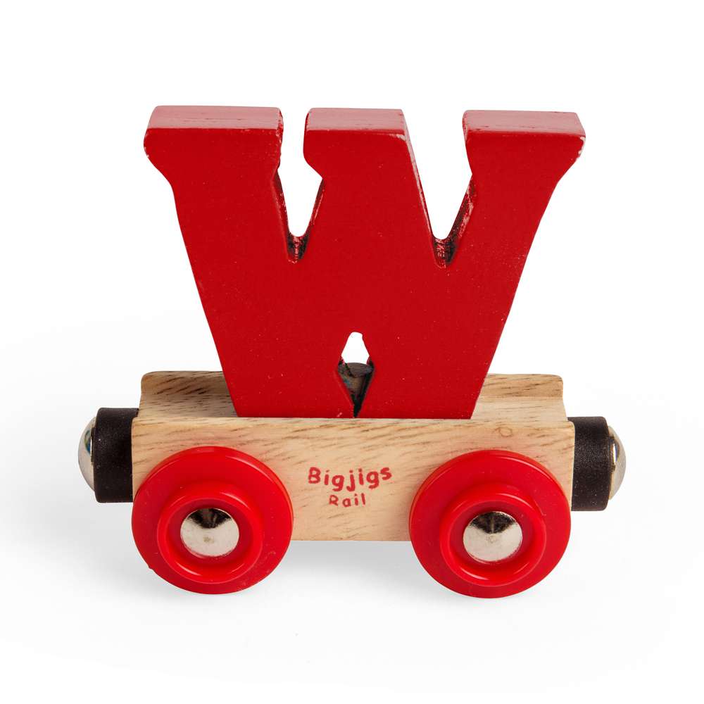 Bigjigs Rail Name Letter W Wooden Train Accessory