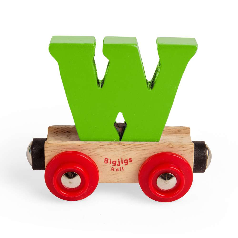 Bigjigs Rail Name Letter W Wooden Train Accessory