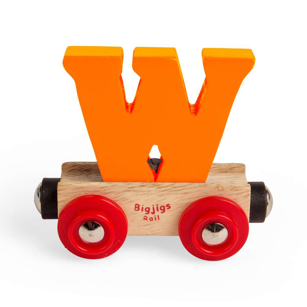 Bigjigs Rail Name Letter W Wooden Train Accessory