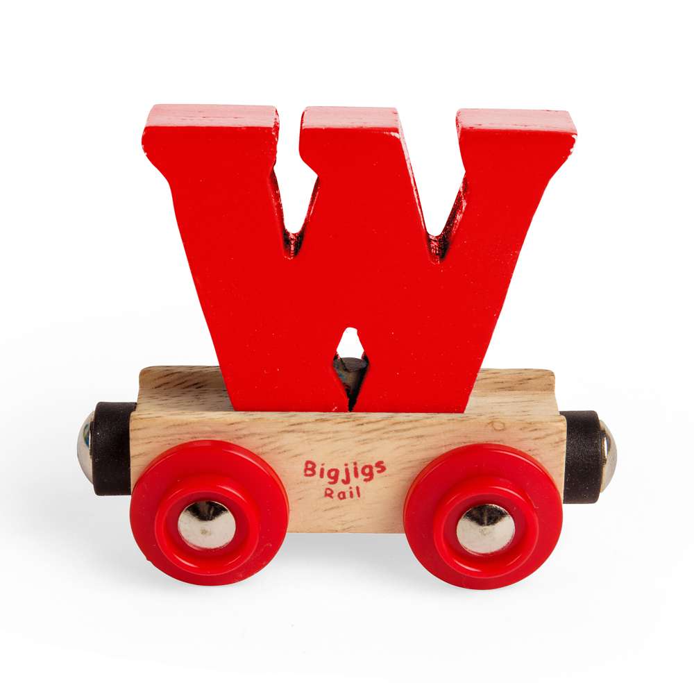 Bigjigs Rail Name Letter W Wooden Train Accessory