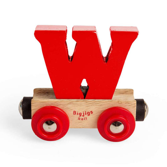 Bigjigs Rail Name Letter W Wooden Train Accessory