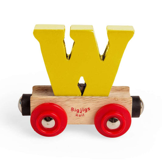 Bigjigs Rail Name Letter W Wooden Train Accessory