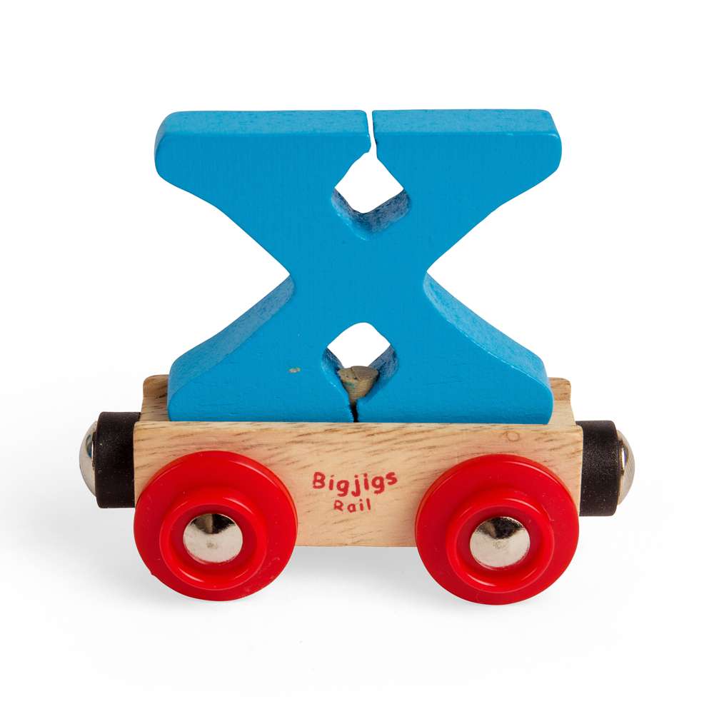 Bigjigs Rail Name Wooden Letter X Train Carriage Toy