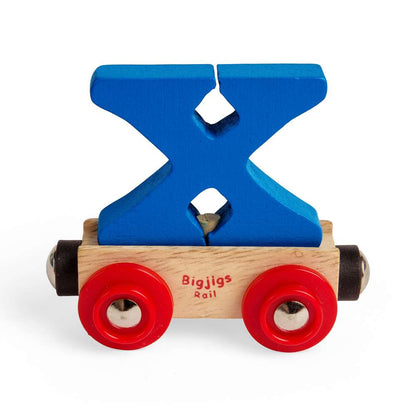 Bigjigs Rail Name Wooden Letter X Train Carriage Toy