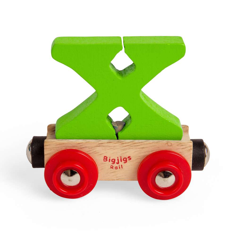 Bigjigs Rail Name Wooden Letter X Train Carriage Toy
