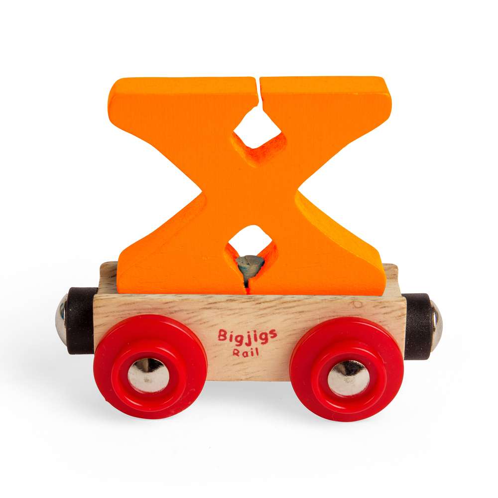 Bigjigs Rail Name Wooden Letter X Train Carriage Toy