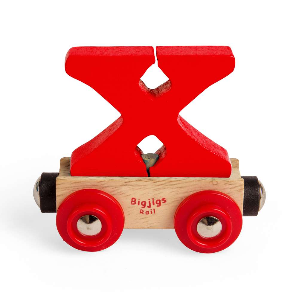 Bigjigs Rail Name Wooden Letter X Train Carriage Toy