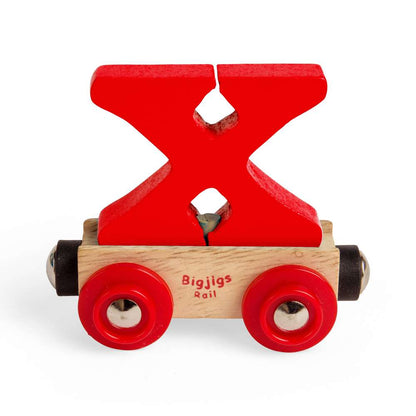 Bigjigs Rail Name Wooden Letter X Train Carriage Toy